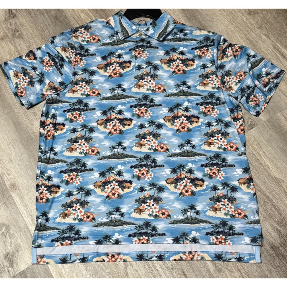 Chaps Hawaiian Shirt Stretch Super Soft Everyday Performance Men's XL